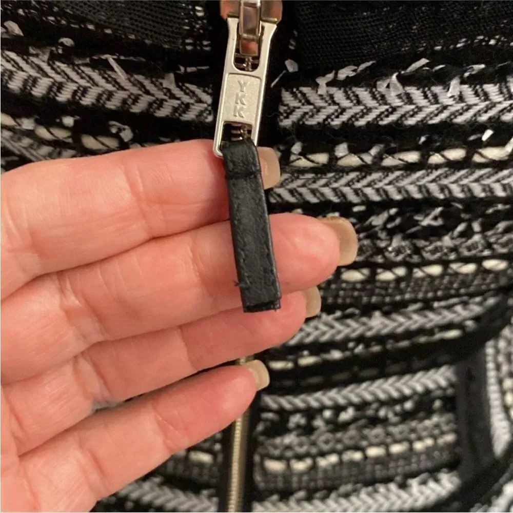 Milly Elegant Black and White Patterned Dress, US4 - Picture 10 of 12